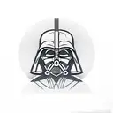 lego darth vader stencil tattoo design idea