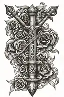 cross sword  tattoo design idea