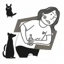 introvert bartender, animals, camoping, flowers, bycicle tattoo design idea