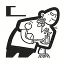 introvert bartender, animals, camoping, flowers, bycicle tattoo design idea