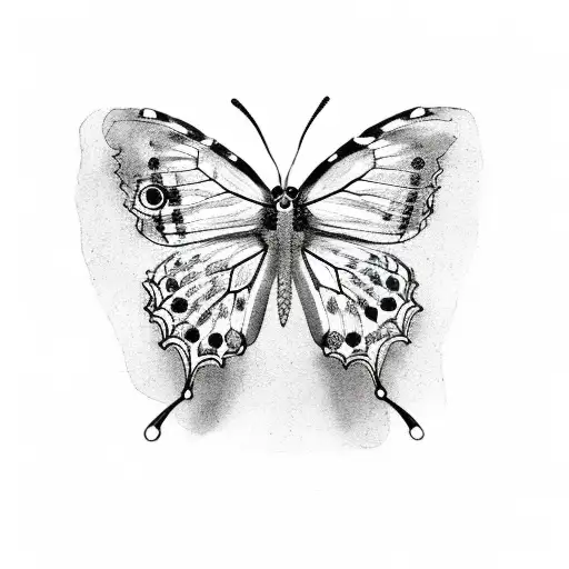 breathe with semicolon butterfly  tattoo design idea