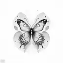 breathe but the b is a semicolon butterfly tattoo design idea