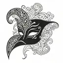 venetian mask tattoo design idea