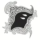venetian mask tattoo design idea