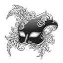 venetian mask tattoo design idea