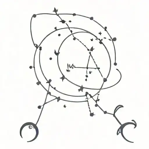 pisces and scorpio constellation tattoo design idea