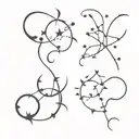pisces and scorpio constellation tattoo design idea