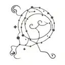 pisces and scorpio constellation tattoo design idea