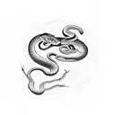 snake suminagashi tattoo design idea