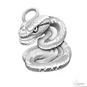 snake suminagashi tattoo design idea
