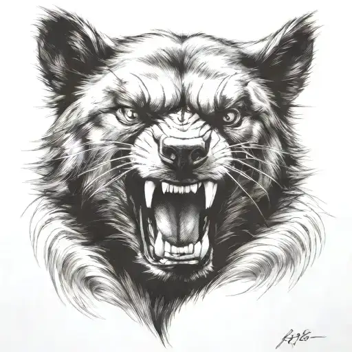 wolverine animal full body tattoo design idea