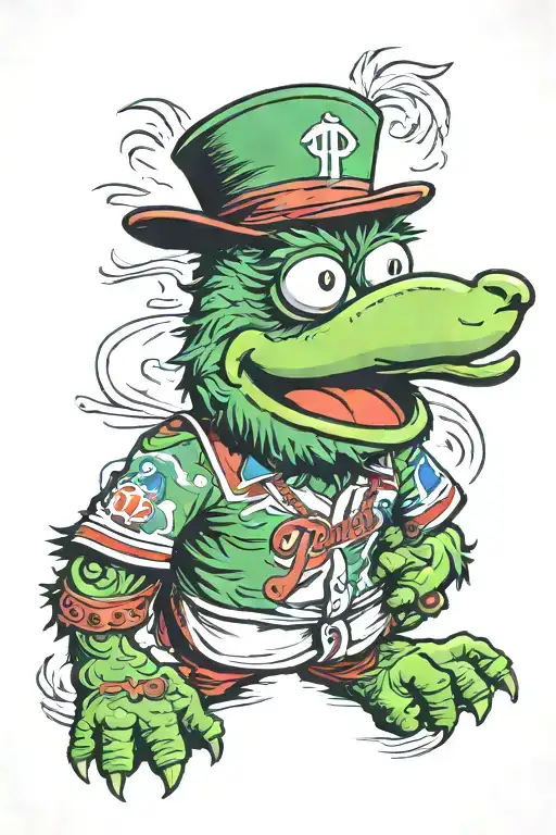 phillie phanatic face tattoo design idea