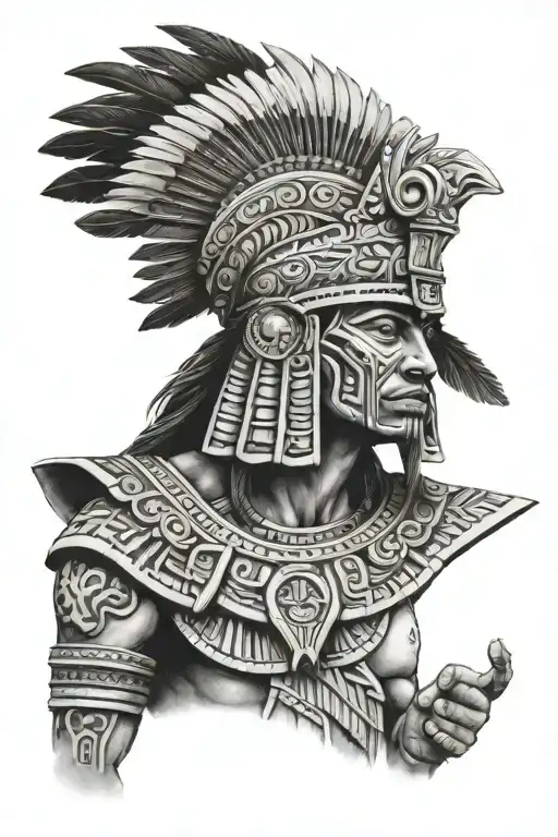 Aztec warrior tattoo design idea