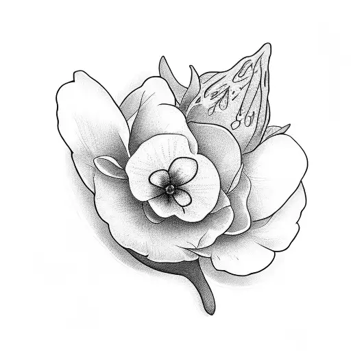 Beautiful Diphylleia Grayi tattoo design idea