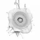 no colour Diphylleia Grayi tattoo design idea