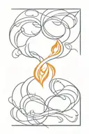 Twin flame torch secure relationship   tattoo design idea
