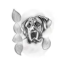 Tattoo design featuring Ovation guitar, the band Heart songs Dreamboat Annie and Dog and Butterfly, Great Dane, monarch  tattoo design idea