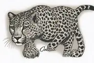 cursive writing of natetiana with cheetah print around it tattoo design idea