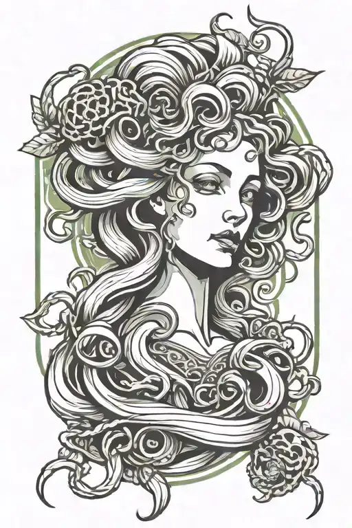 medusa tarot card forearm tattoo tattoo design idea