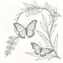 butterfly bush tattoo design idea