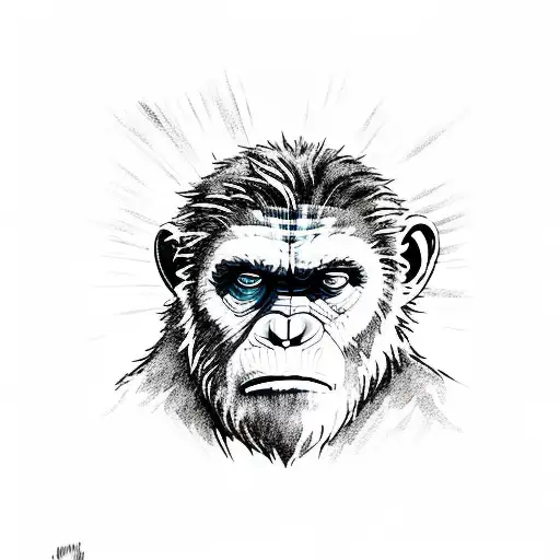 caesar planet of the apes tattoo design idea