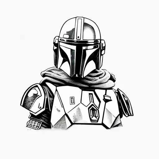 mandalorian tattoo design idea