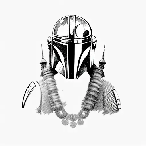 mandalorian tattoo design idea