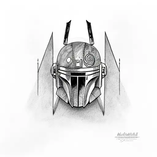mandalorian tattoo design idea