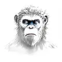 caesar planet of the apes tattoo design idea