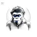 caesar planet of the apes tattoo design idea