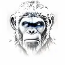 caesar planet of the apes tattoo design idea