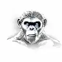 caesar planet of the apes forearm tattoo design idea