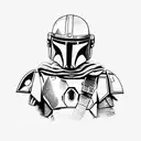 mandalorian tattoo design idea