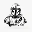 mandalorian tattoo design idea