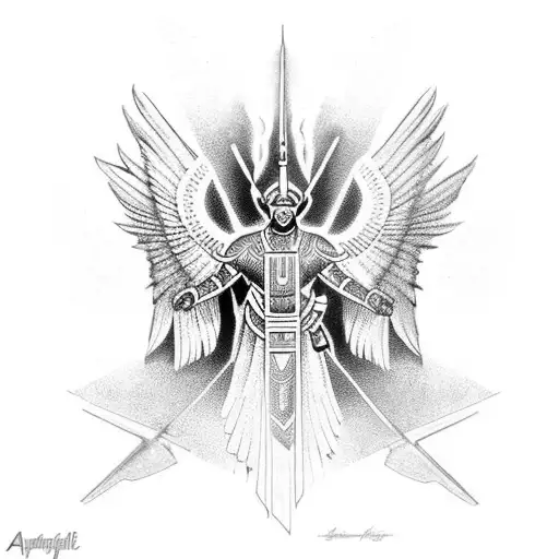 archangel raphael tattoo design idea