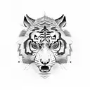 Tiger, Wild Boar, and Baboon tattoo design idea
