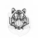 Tiger, Wild Boar, and Baboon tattoo design idea