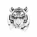Tiger, Wild Boar, and Baboon tattoo design idea