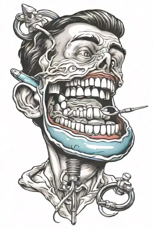 dentist tattoo design idea