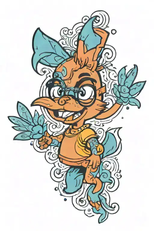 bluey tv show tattoo design idea