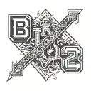 block font 22 with a home plate surrounding it  tattoo design idea