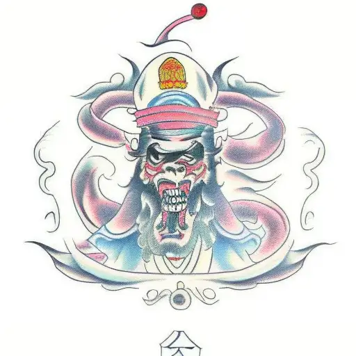 chinese villain  tattoo design idea