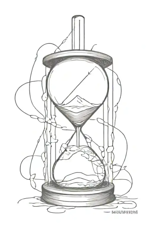 vivamus moriendum est with a sand clock melting tattoo design idea