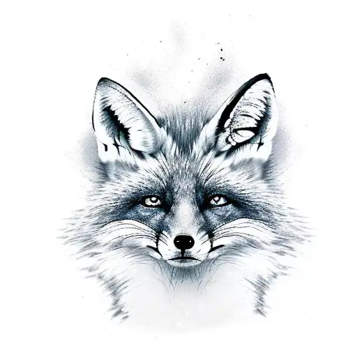 Fox tattoo design idea
