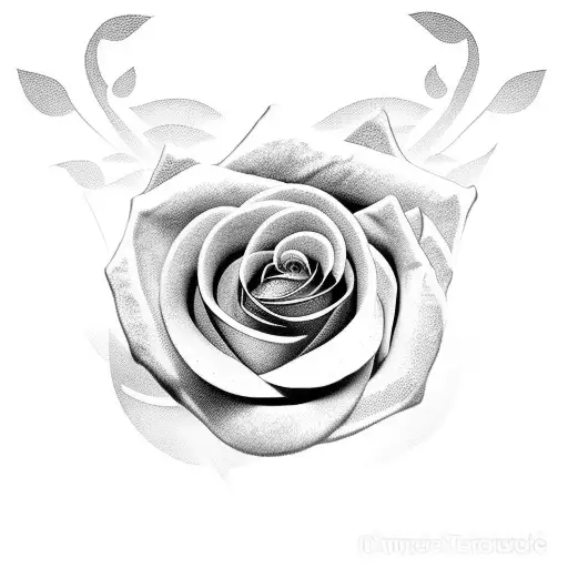 rose, tribal, passion  tattoo design idea