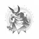 mother,father with thunder lightning tattoo design idea