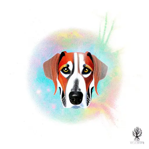Treeing walker coonhound  tattoo design idea