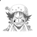 luffy de one piece tattoo design idea