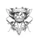 luffy de one piece tattoo design idea