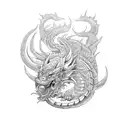 yamata no orochi tattoo design idea